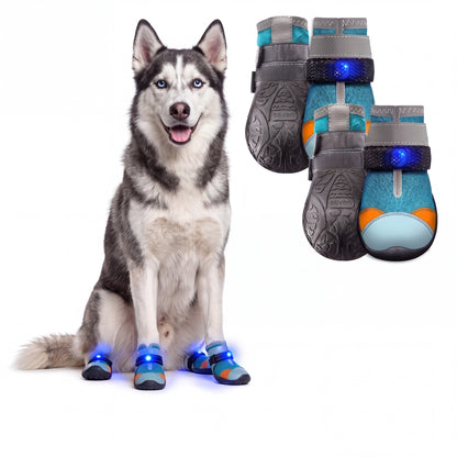 Botas Protectoras con Luz LED para Perros