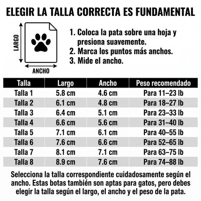 Botas Protectoras con Luz LED para Perros